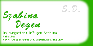 szabina degen business card